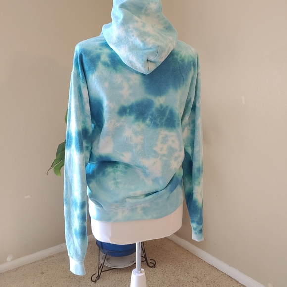 Artist Union Tie Dye Hoodie Blue/Green Size S - Picture 4 of 6